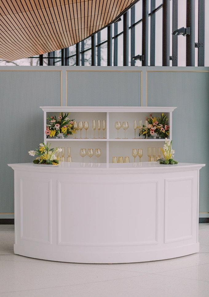 Full bar rental setup provided by Special Event Rentals