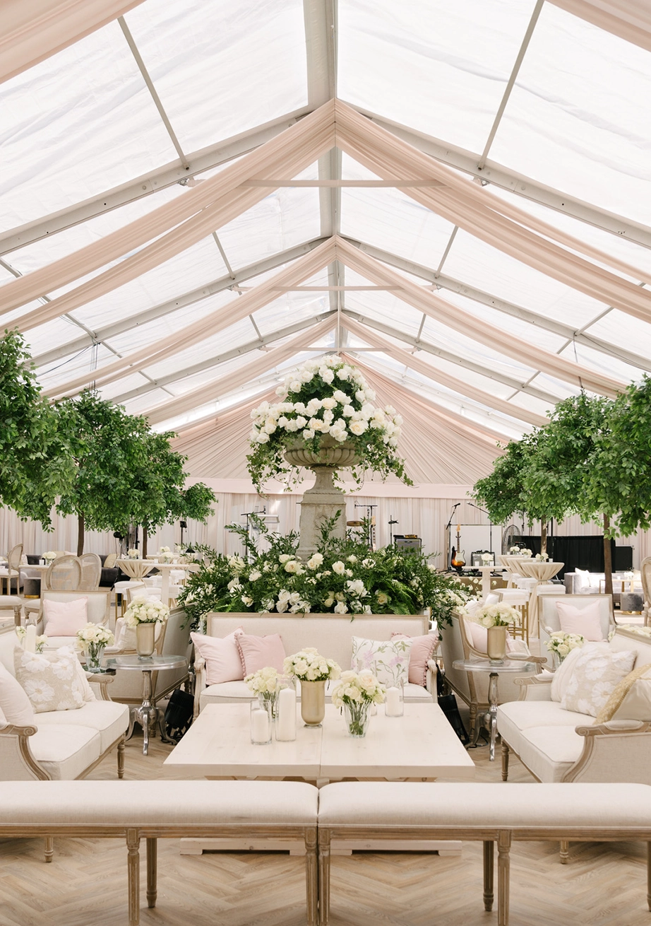 Interior fabric treatment for event tents from Special Event Rental